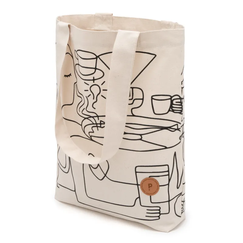 Stofftasche mit Kaffeemotiv-Illustration