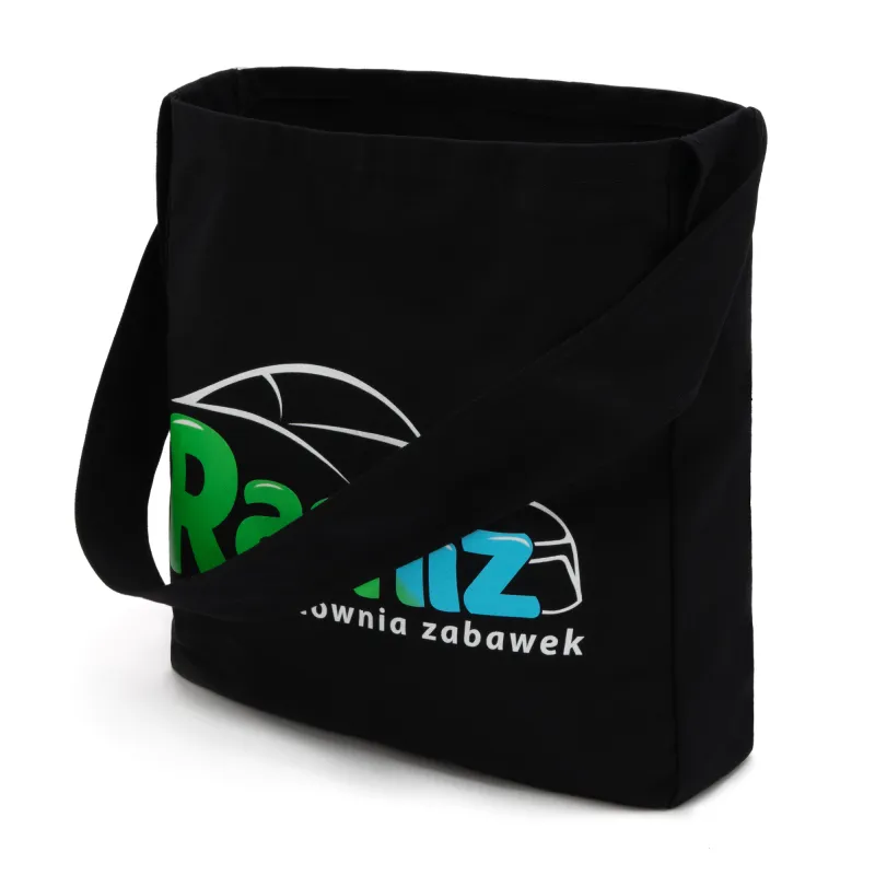 Schwarze Umhängetasche – Spielwarenhandel